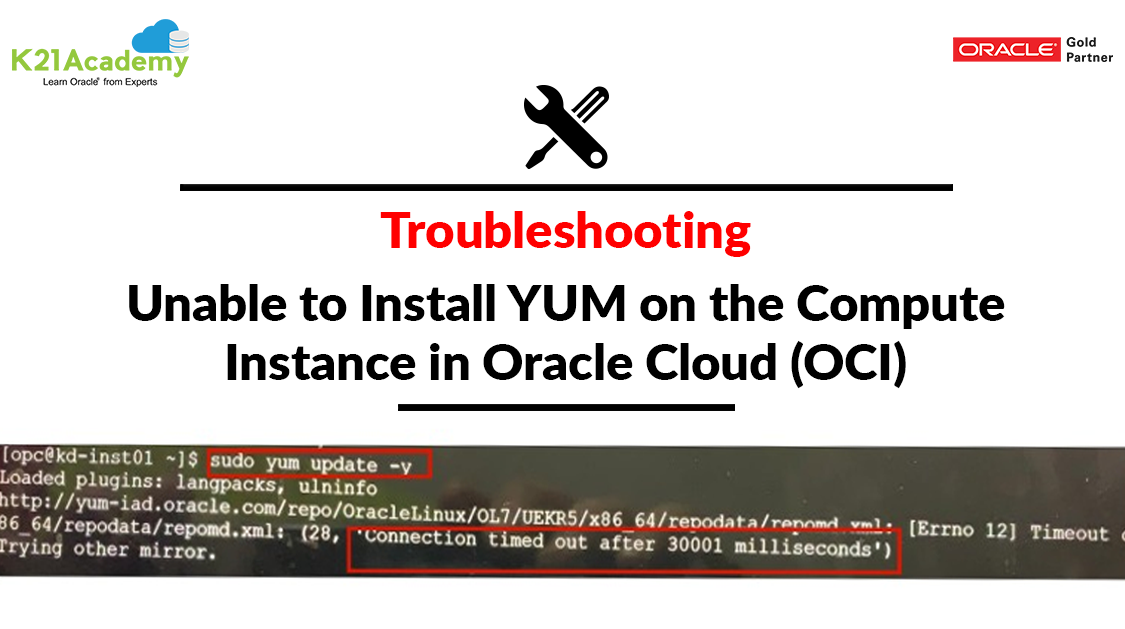 Connection Timed Out: Unable to Install YUM on Compute Instance