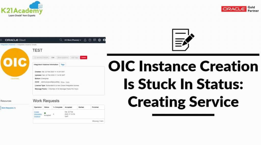OIC Instance Creation